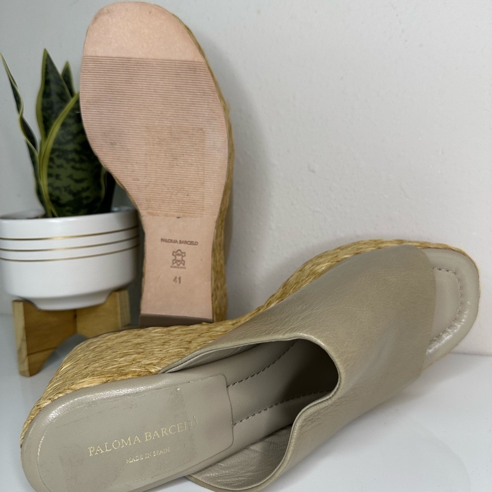 Paloma Barcelo Tan Woven Wedges - Picture 13 of 14